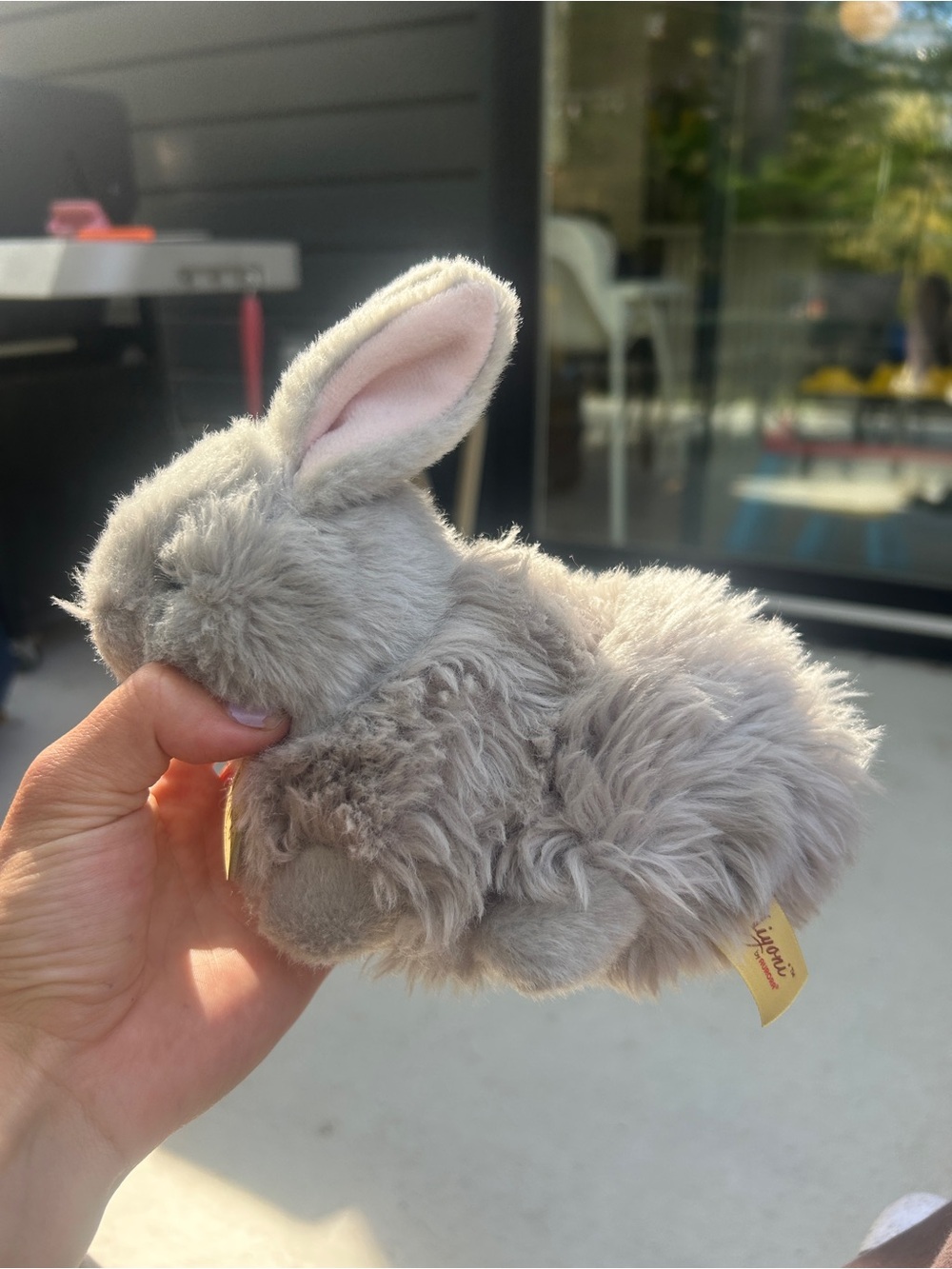 Plush Gray Bunny Soft Toy - Classic Stuffed Rabbit